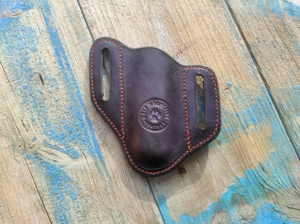 Pancake Sheath for Buck 110 Knife Tooled Leather Knife Case Etsy