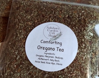 Comforting Oregano Tea, Loose Organic Herbal Tea, 15 servings