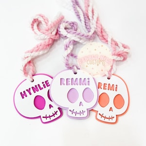 Schädel-Halloween-Korb-Tag, Boo-Korb, Halloween-Eimer, personalisierter Korb-Tag, Kinder Halloween, Geist-Tag, Halloween-Geschenke für Kinder