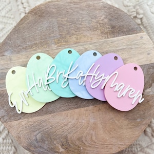 Easter Tags | Easter Basket | Easter for Kids | Personalized Name Tag | Easter Egg | Gift Tag | Pastel Easter