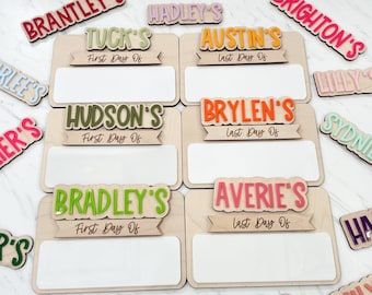 Interchangeable Back To School Sign, Personalized Sign, Kids Sign, First & Last Day Back to School, Back to School Photo Prop