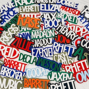 Backpack Tags, Kids Keychains, Personalized Keychain, Acrylic Keychain, Name Tag, Kids Luggage Tag, Diaper Bag Tag,
