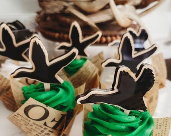 Duck Cupcake Toppers, Duck Hunting Party Decor, One Lucky Duck, Mallard Decor, Wood Duck, Duck Call