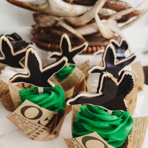 Duck Cupcake Toppers, Duck Hunting Party Decor, One Lucky Duck, Mallard Decor, Wood Duck, Duck Call
