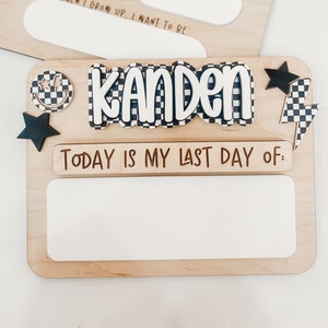Checkered Boys First Day of School Sign, Interchangeable Back to School, Last day of school, Retro, First/Last Day Sign