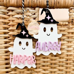 Hexen-Geist-Halloween-Korb-Tag, Boo-Korb, Halloween-Eimer, personalisierter Korb-Tag, Kinder-Halloween-Korb, Halloween-Geschenke für Kinder