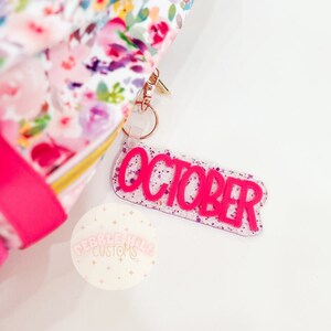 Glitter Backpack Tags, Kids Keychains, Personalized Keychain, Acrylic Keychain, Name Tag, Kids Luggage Tag, Diaper Bag Tag,