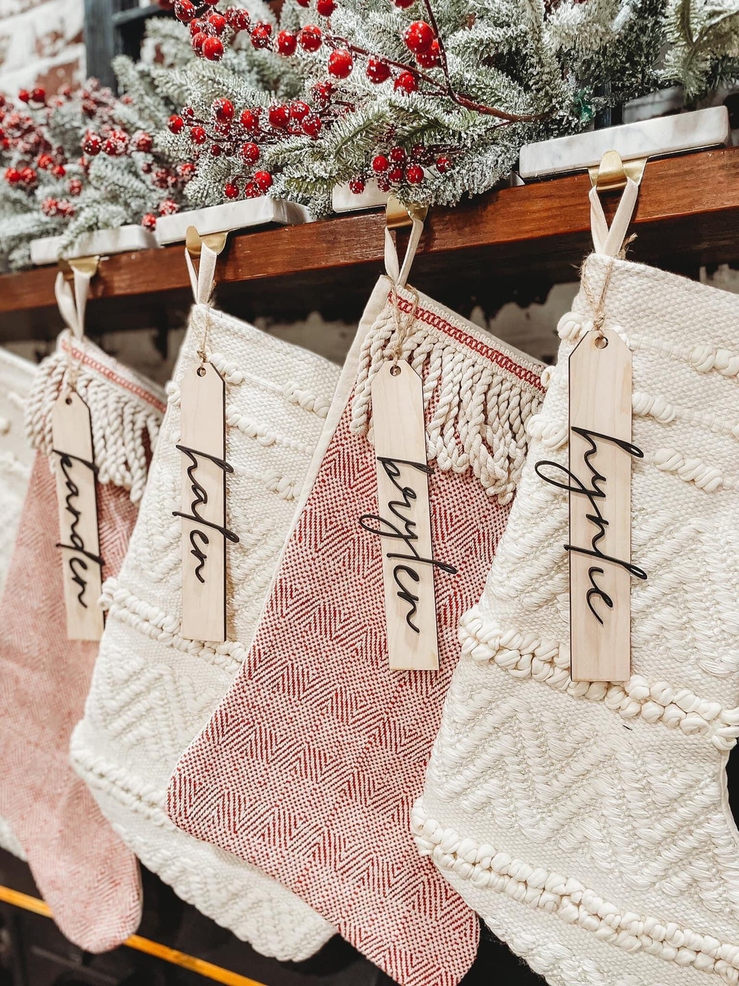 Stocking Tags Personalized Stocking Tags Laser Cut Stocking Tags