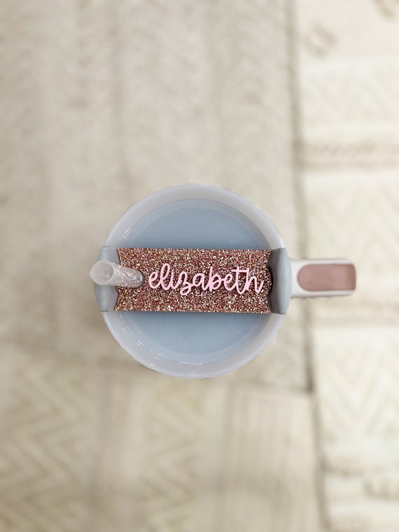 Rose Gold Tumbler Topper, Stanley Topper, Stanley Name Plate