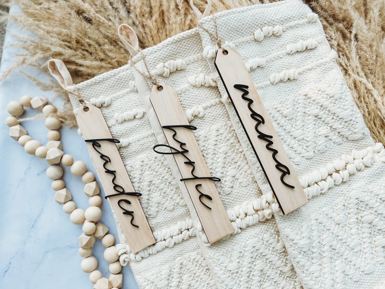 Stocking Tags Personalized Stocking Tags Laser Cut Etsy