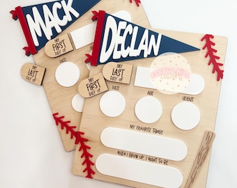 Baseball First Day of School Sign, Interchangeable Back to School, Last day of school, Retro, First/Last Day Sign