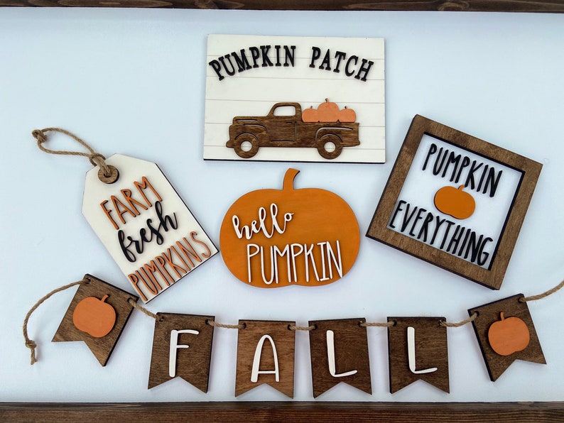 Wooden Tray Decor Fall Decor Fall Fall Tiered Tray Decor Farmhouse Decor Farmhouse Tiered Tray Fall Signs