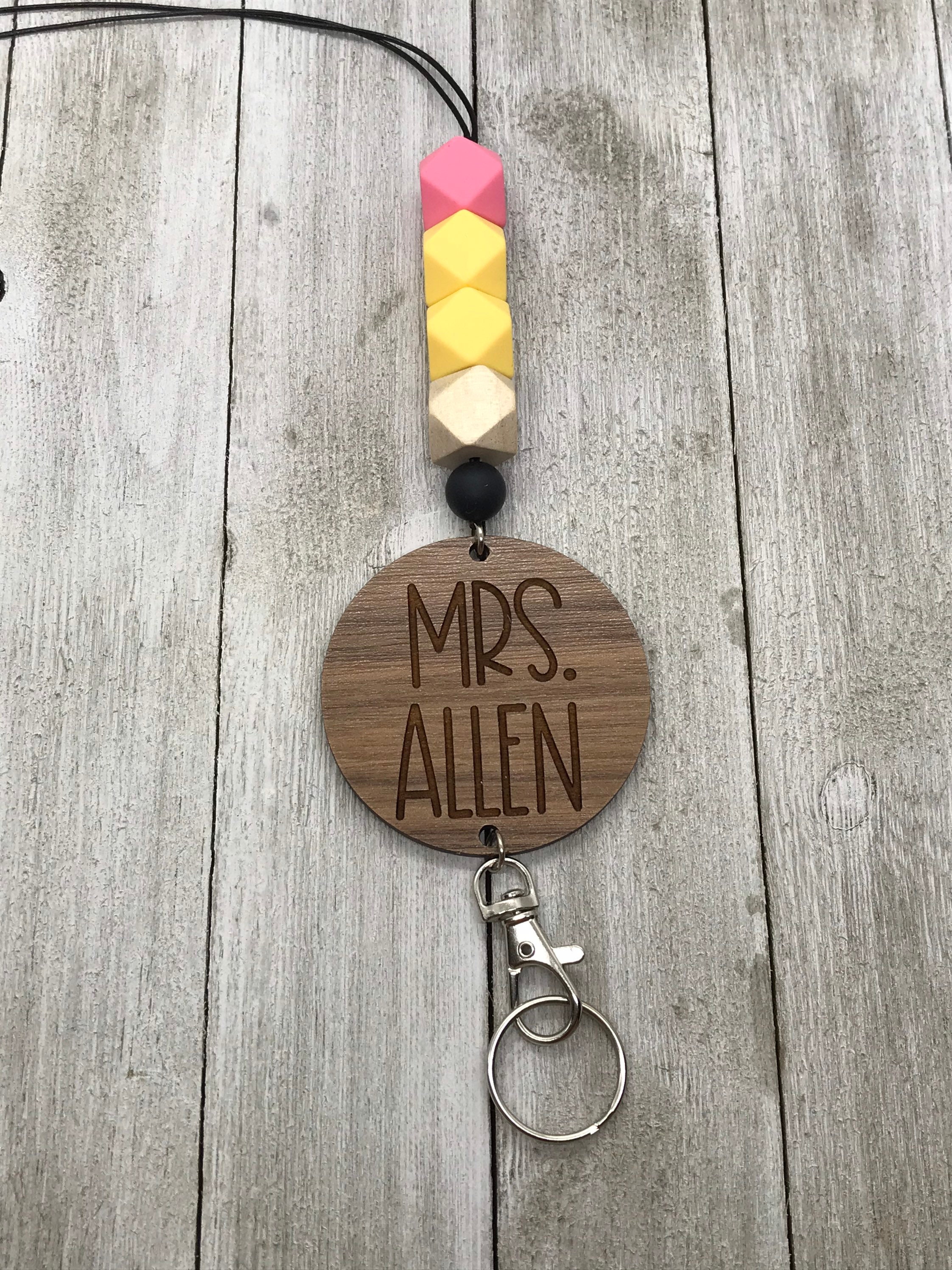 Teacher Lanyard Pencil Teacher Lanyard Teacher Appreciation Etsy