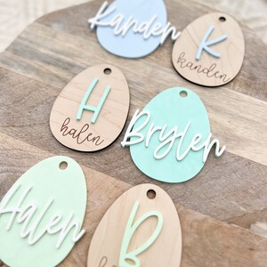Easter Tags Easter Basket Easter for Kids Personalized Name Tag Easter Egg Gift Tag Pastel Easter image 7