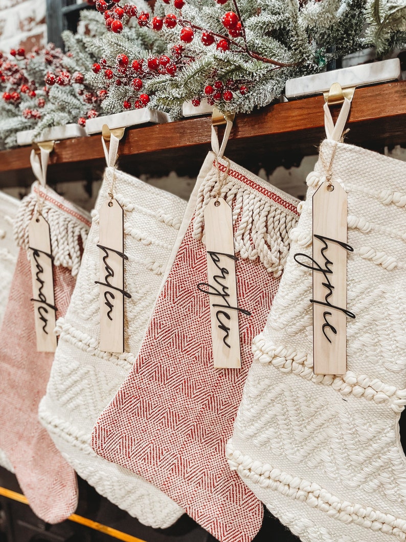 Stocking Tags Personalized Stocking Tags Laser Cut Etsy