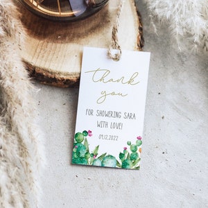 Cactus Thank You Favor Tags Template, Cacti Bridal Shower Favors Tag,Fiesta Shower Favor Gift Tags,Desert Baby Shower Tags,Digital File, HP4