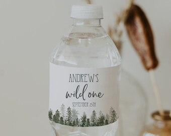 Wild One Water Bottle Labels - Etsy