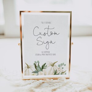 5X7 Fall Custom Sign Printable Template, Design Your Own Sign ...