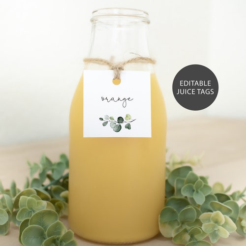 Mimosa Juice Tags Template Download Printable Mimosa Bar - Etsy
