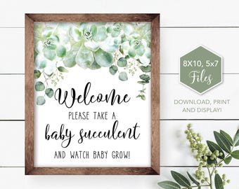 Succulent Favor Sign Etsy