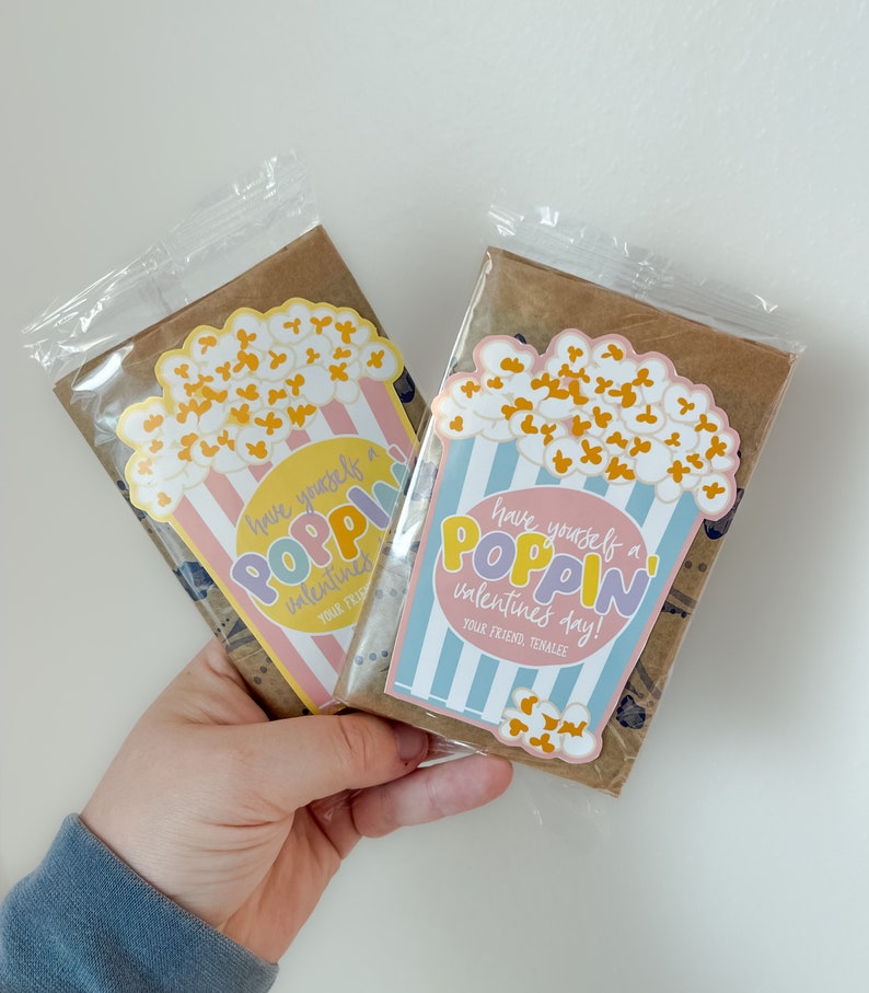 Popcorn Valentine Printable - High Peaks Studios