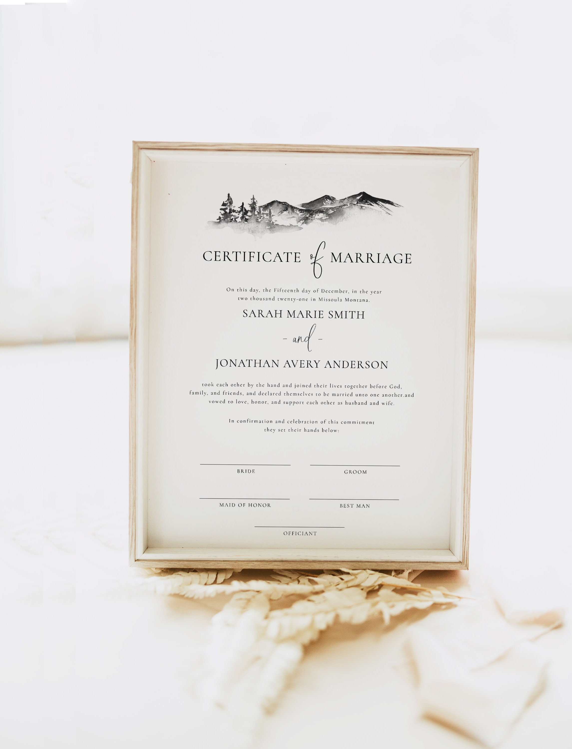 Template Handfasting Certificate Etsy