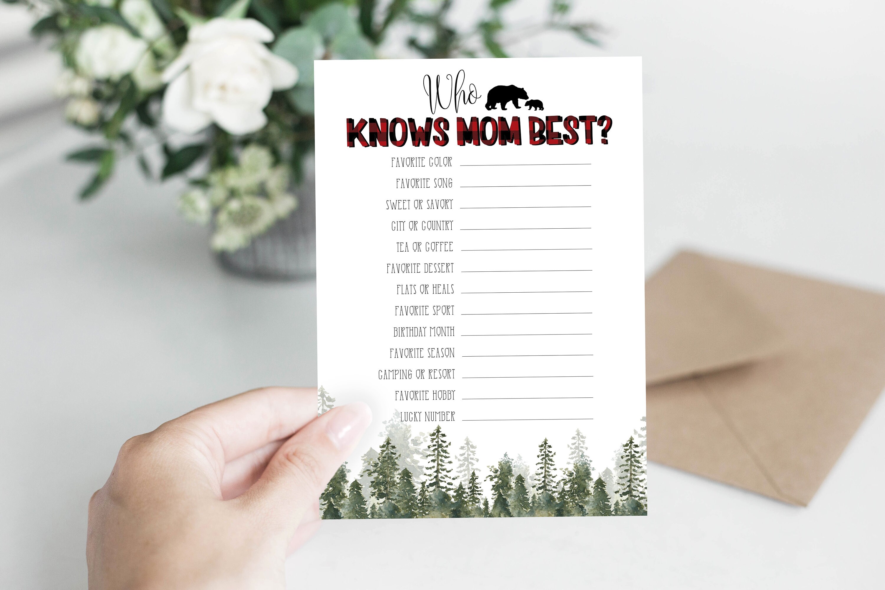 Lumberjack Baby Shower Game Bundle Printables Rustic Pine - Etsy
