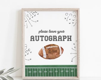 Autograph My Ball Sign, Please leave your Autograph, Football Party Decorations, Guest Book Sign,First Year Down Party Digital Download,a98