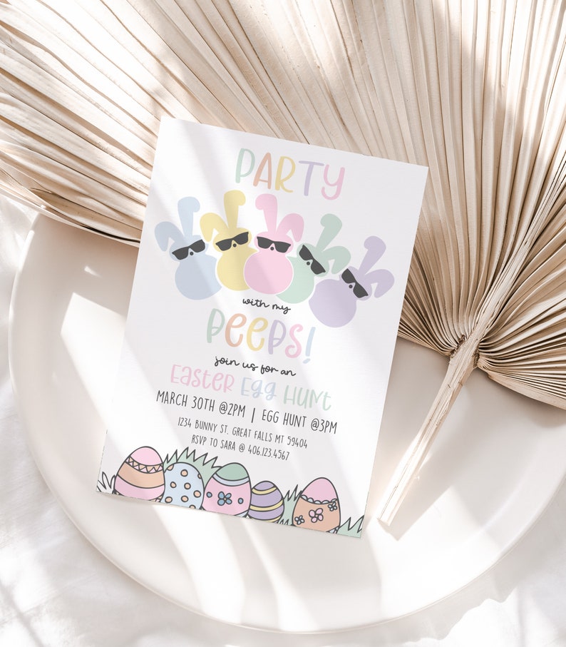 Easter Egg Hunt Invitation Printable Template - High Peaks Studios