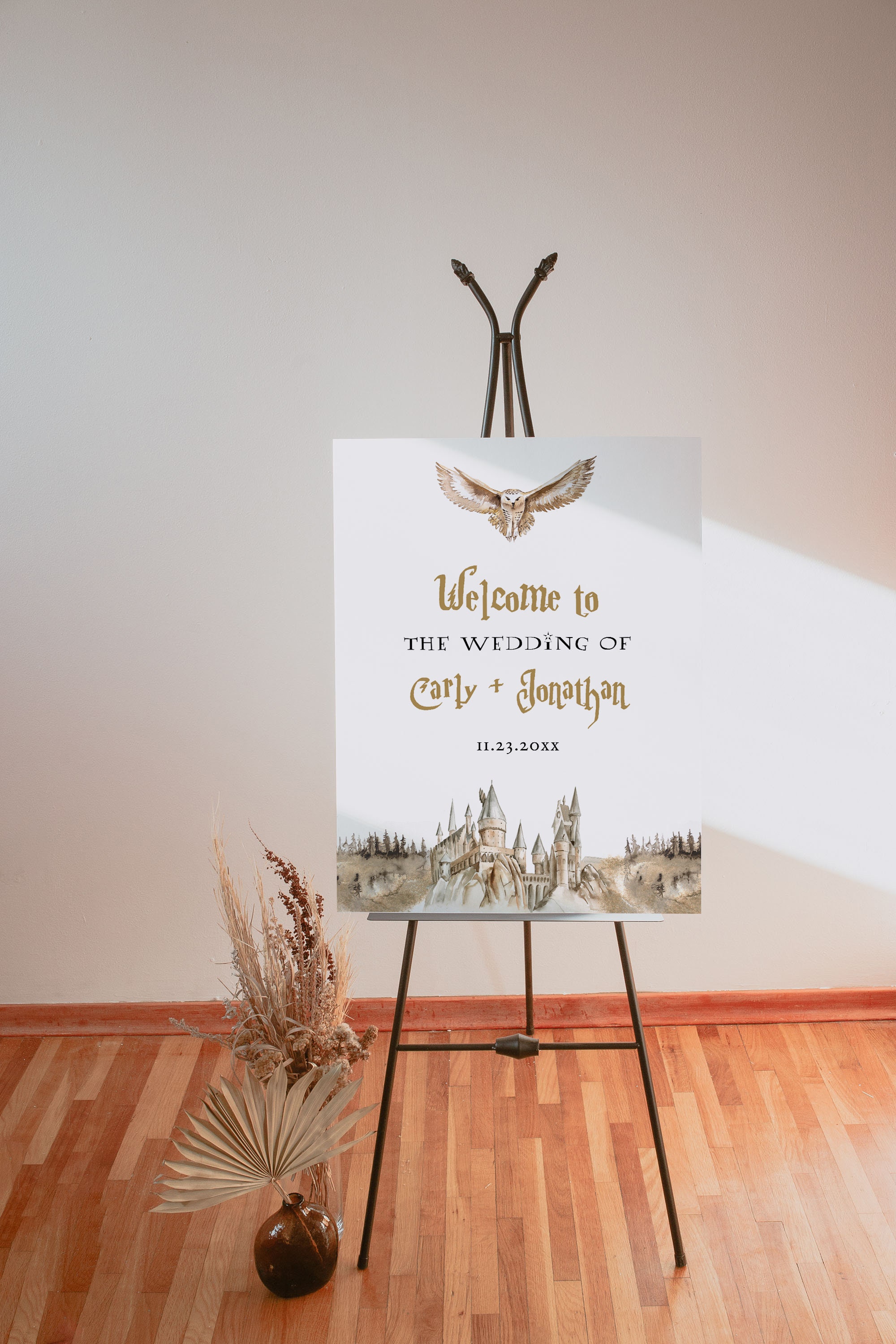 Wizard Wedding Welcome Sign, Magical Wedding Welcome Poster Template ...