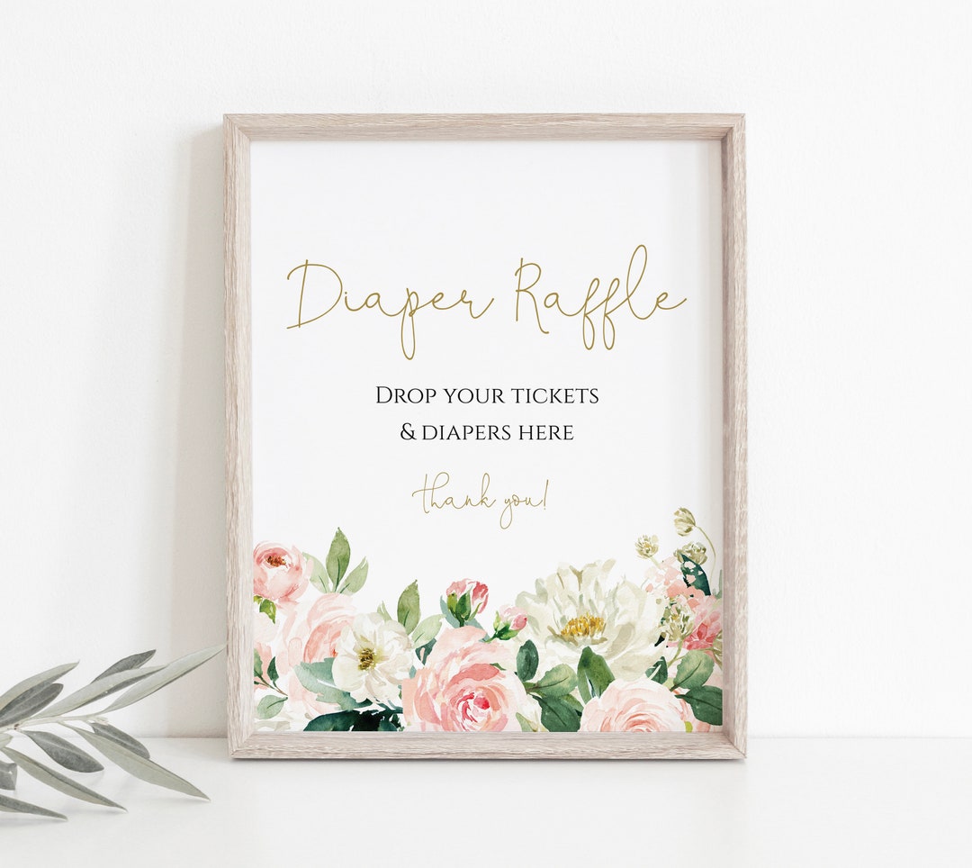 Diaper Raffle Container. Sign This item is unavailable - Etsy