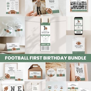 Lot de billets d'invitation d'anniversaire de football, premier anniversaire de naissance, anniversaire de recrue, grand lot à imprimer, fichiers numériques sur toile, a98