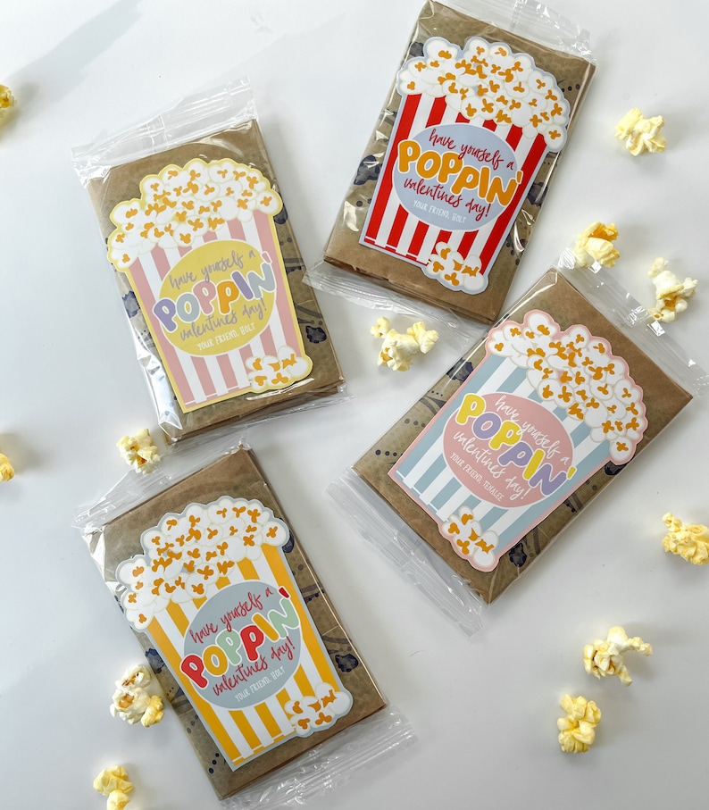 Popcorn Valentine Printable - High Peaks Studios