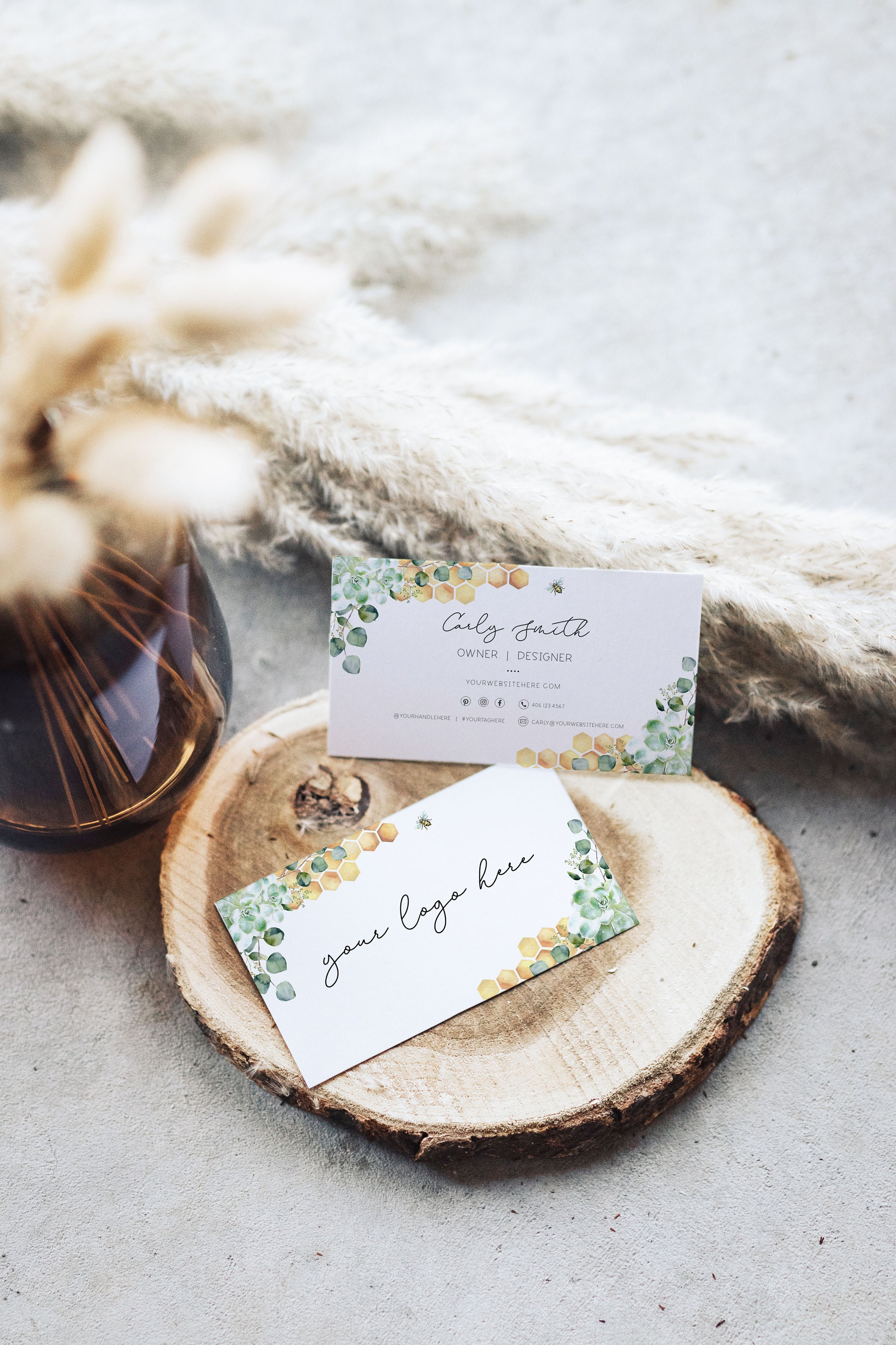 Business Card Template Honey Bee Business Card Printable - Etsy