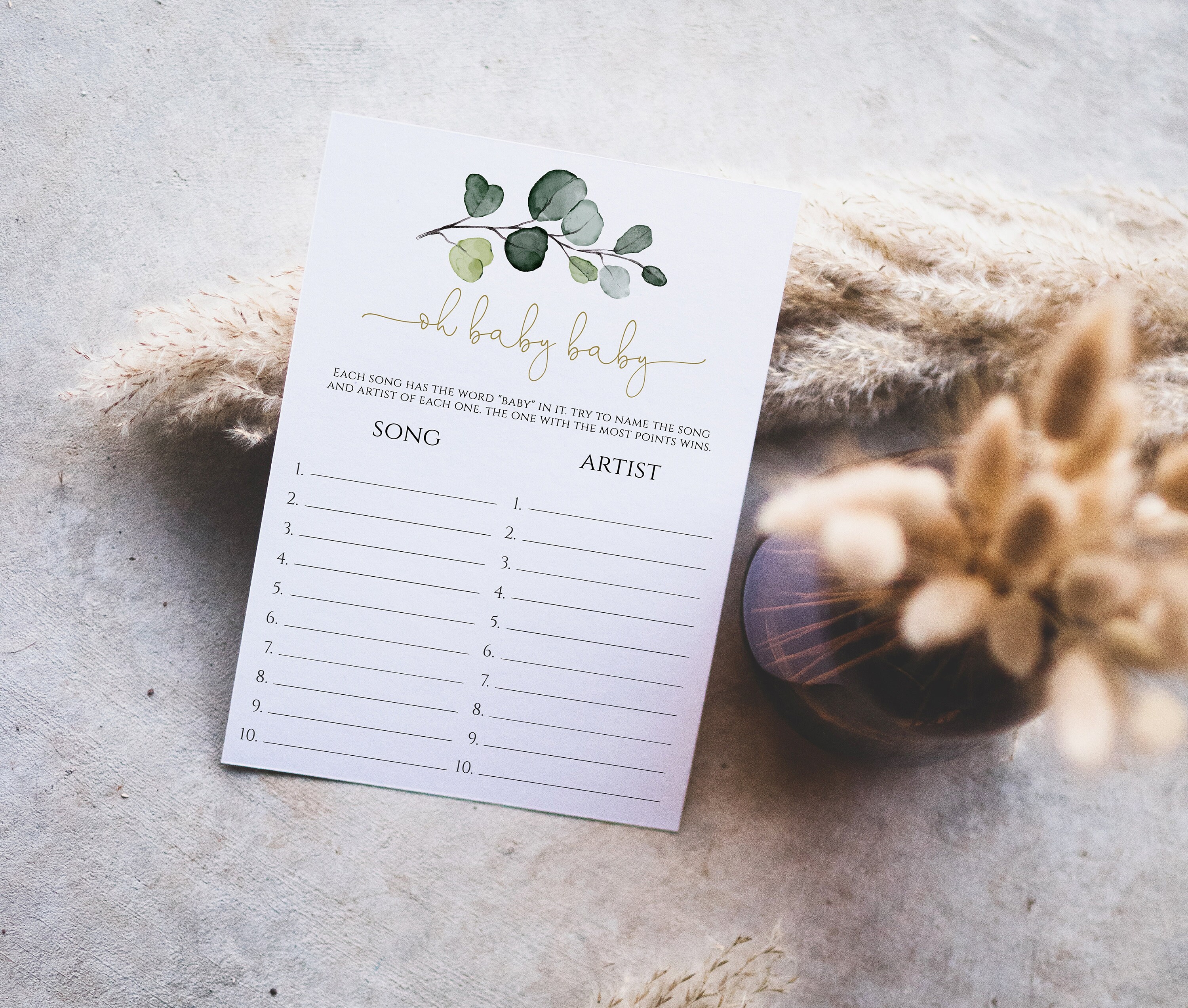 Eucalyptus Oh Baby Baby Song Game Guess The Song With Baby Etsy Eucalyptus Oh Baby Baby Song Game Guess The Song With Baby Etsy