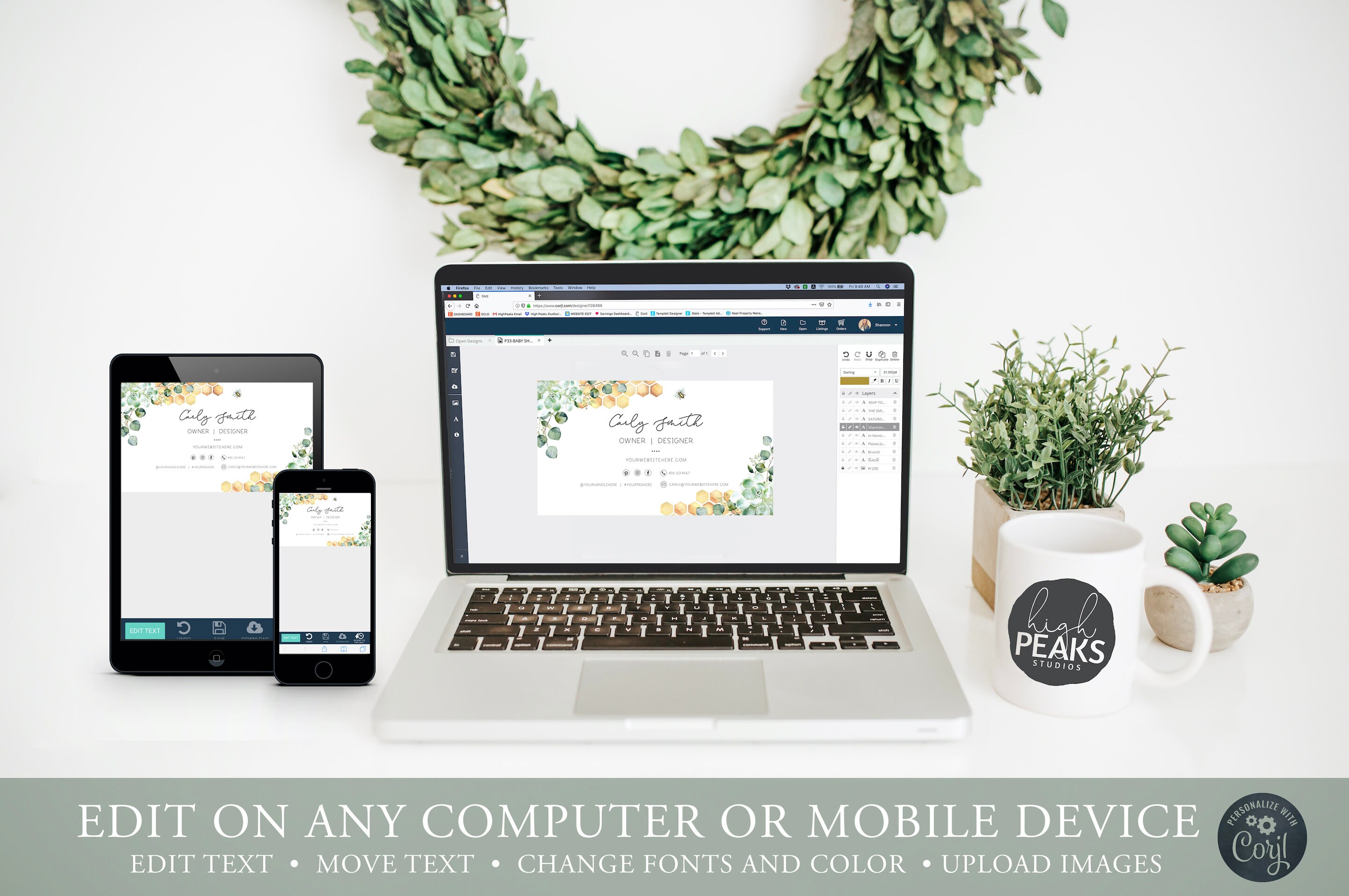 Business Card Template Honey Bee Business Card Printable - Etsy