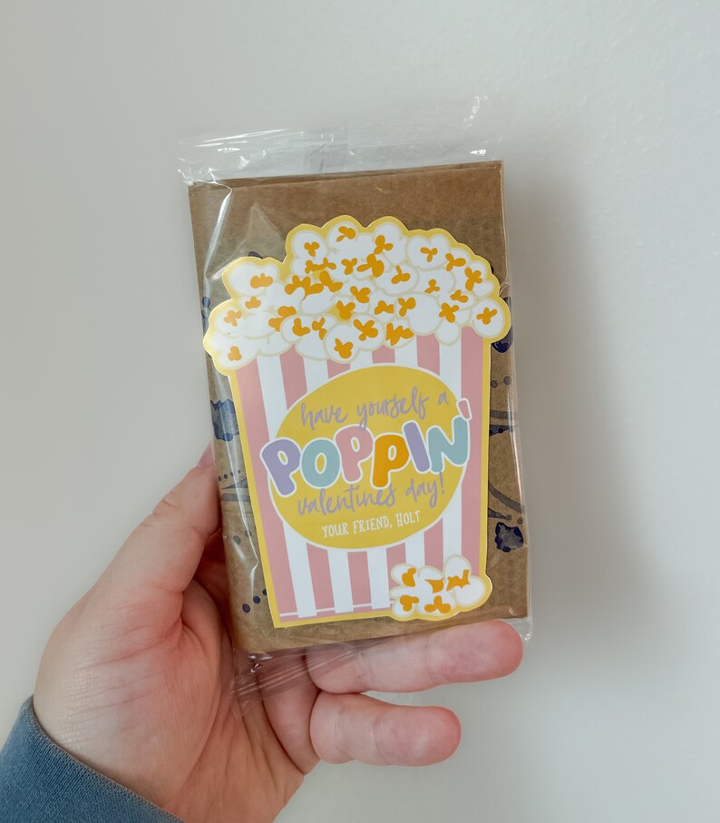 Popcorn Valentine Printable - High Peaks Studios