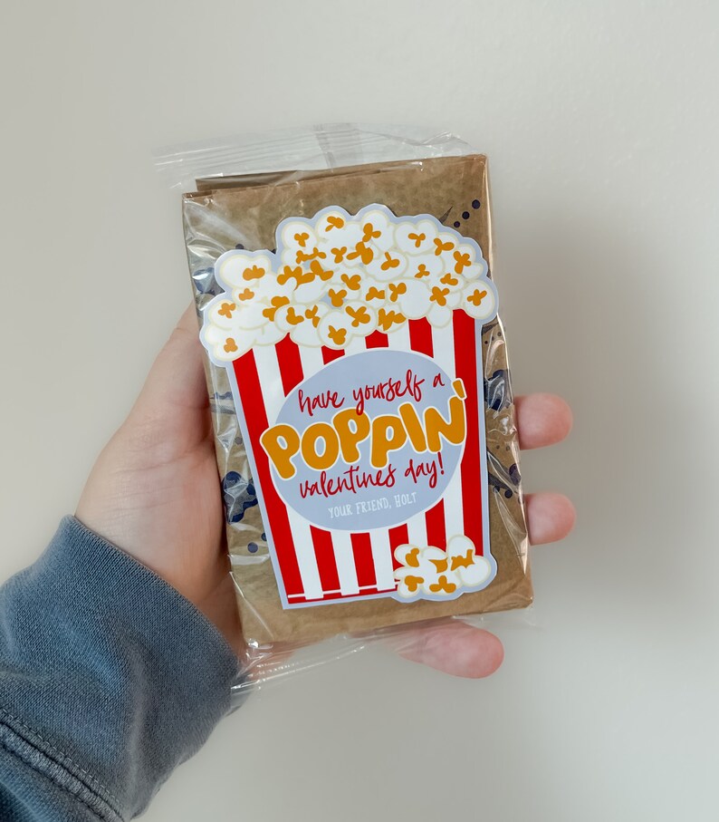 Popcorn Valentine Printable - High Peaks Studios