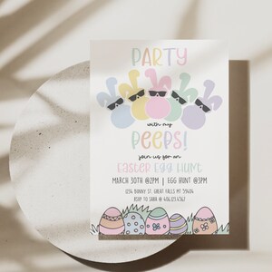 Easter Egg Hunt Invitation Printable Template - High Peaks Studios
