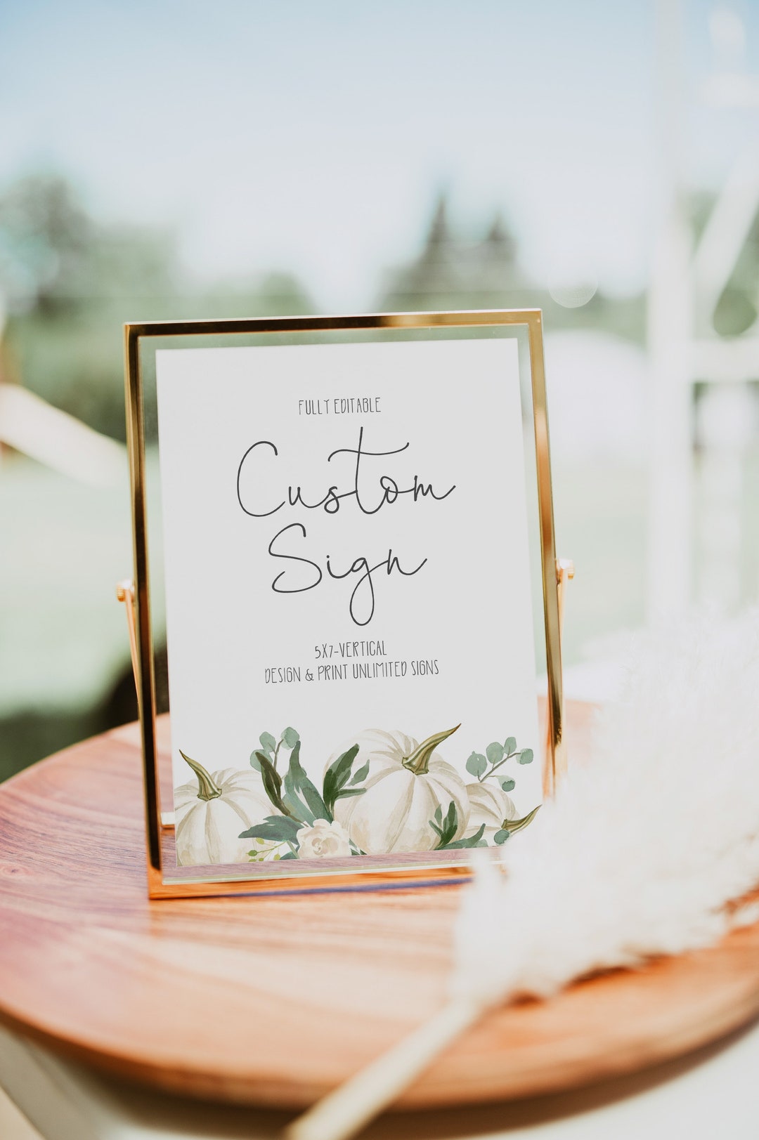 5X7 Fall Custom Sign Printable Template, Design Your Own Sign ...
