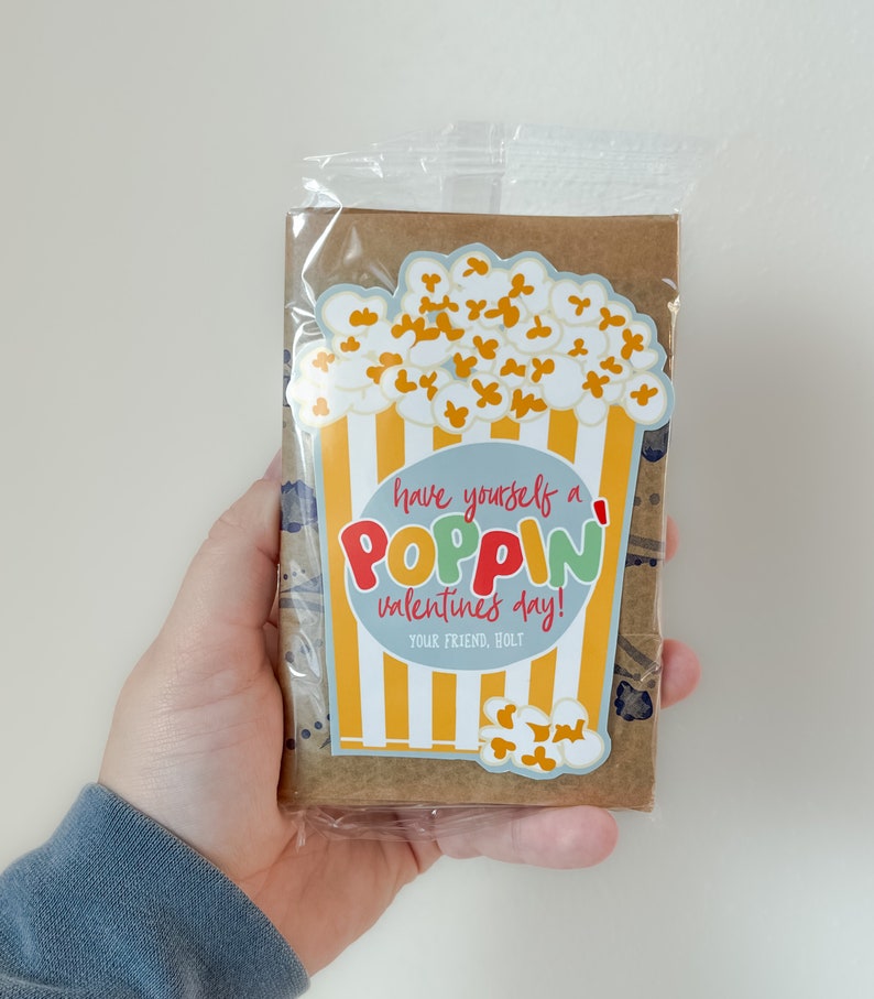 Popcorn Valentine Printable - High Peaks Studios