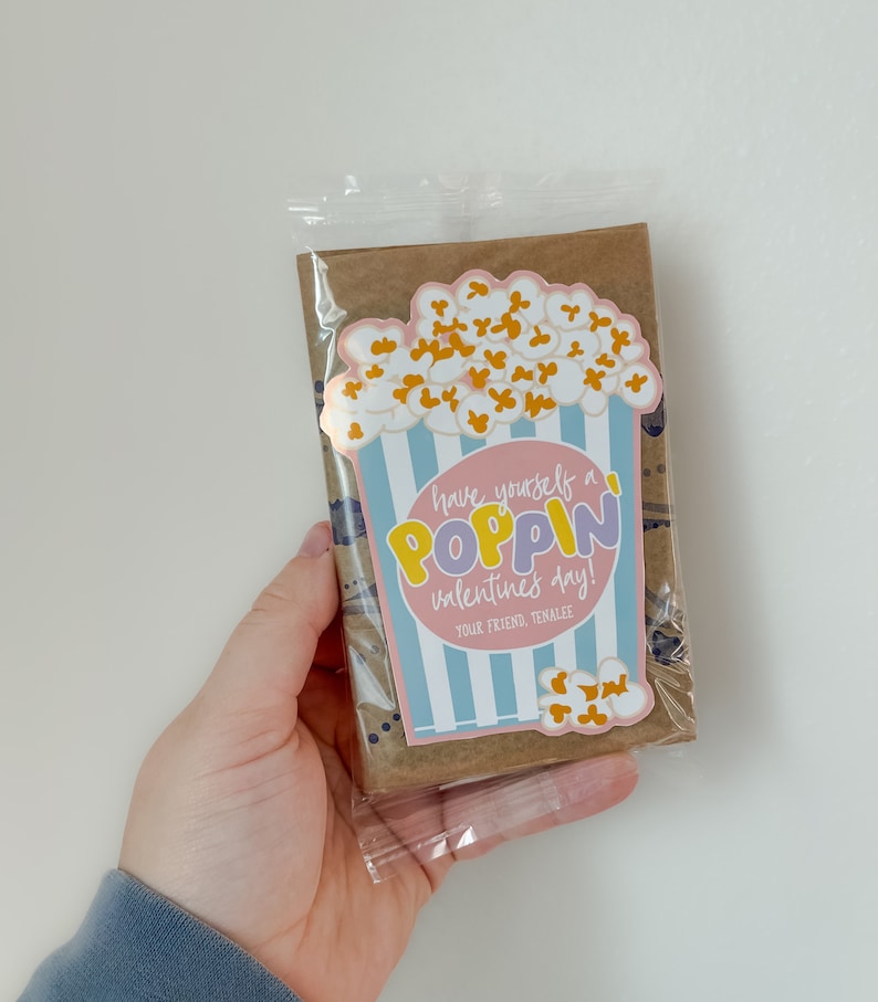 Popcorn Valentine Printable - High Peaks Studios