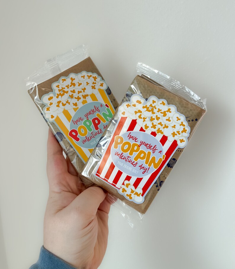 Popcorn Valentine Printable - High Peaks Studios
