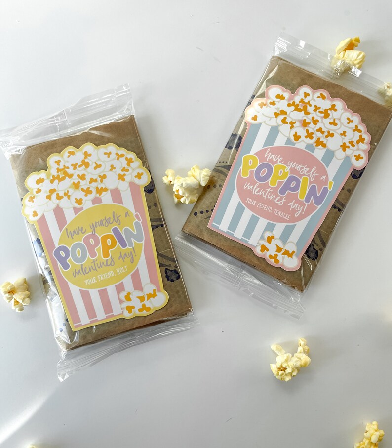 Popcorn Valentine Printable - High Peaks Studios