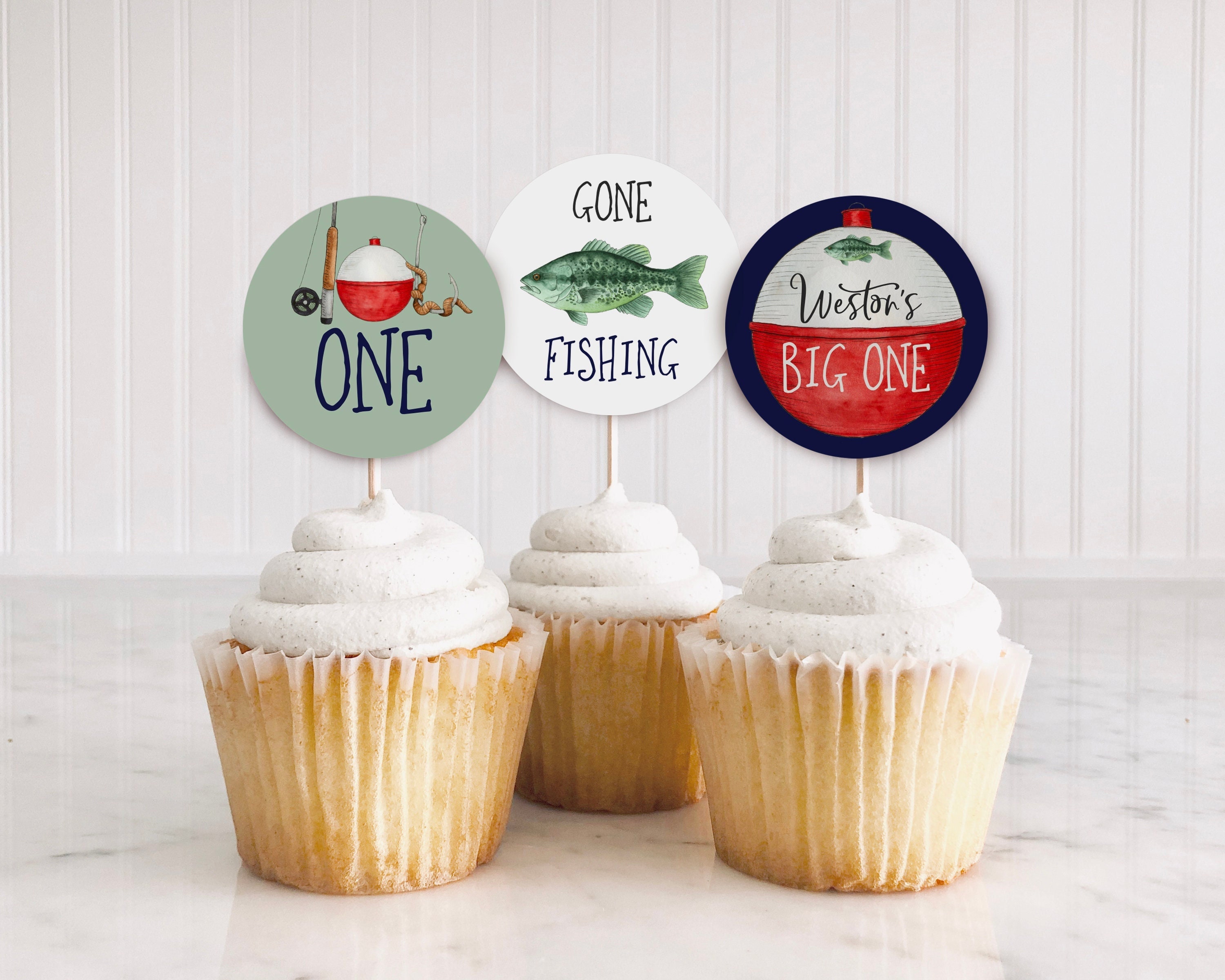 Suppar The Big One Cake Topper,Gone Fishing Bobber Cake India