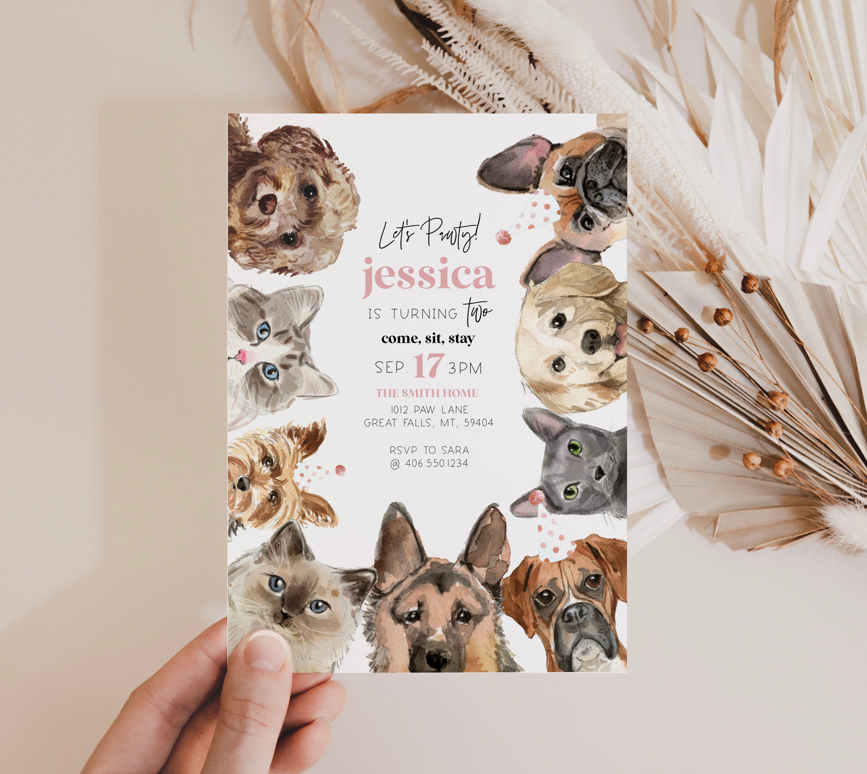 Cartes D’Invitation Anniversaire Enfant X10 + Enveloppes