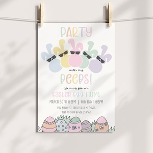 Easter Egg Hunt Invitation Printable Template - High Peaks Studios