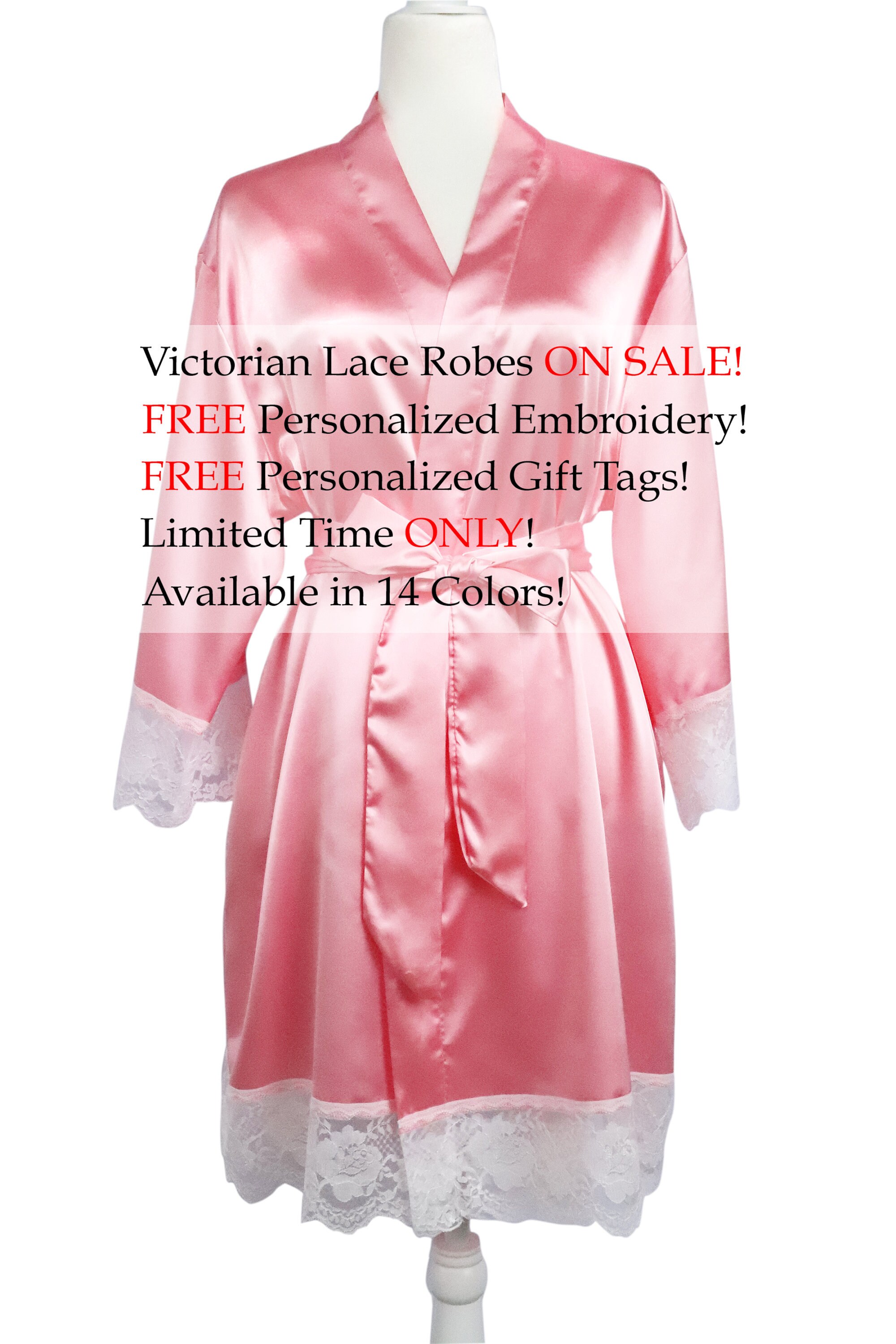 Lace Robe Bridesmaid C Personalized 50