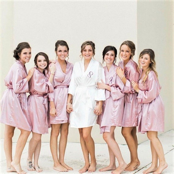 Set Of 345678910 Bridesmaid Robe Dusty Rose Image 0