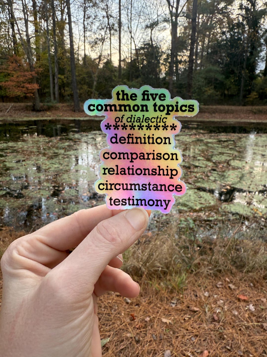 Topic List Sticker 5 Common Topics Holographic Sticker – Classical Conversations Gift ...